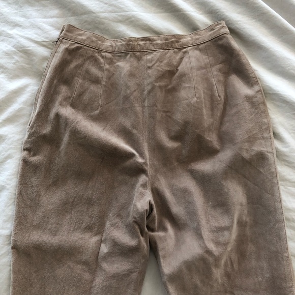 GORGEOUS Vintage Christian Dior suede trouser pants high rise - Picture 10 of 16